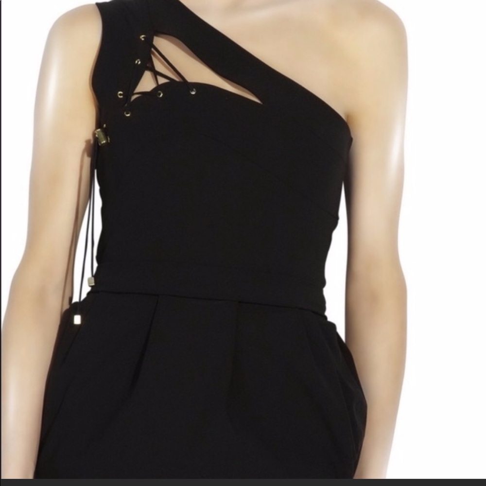 Preen by Thornton Bregazzi lace-up one shoulder mini dress - Picture 3 of 4